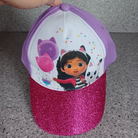 Gabby's Dollhouse Hat Pink Glitter Baseball Cap Kids Girls Hat - Picture 7 of 7